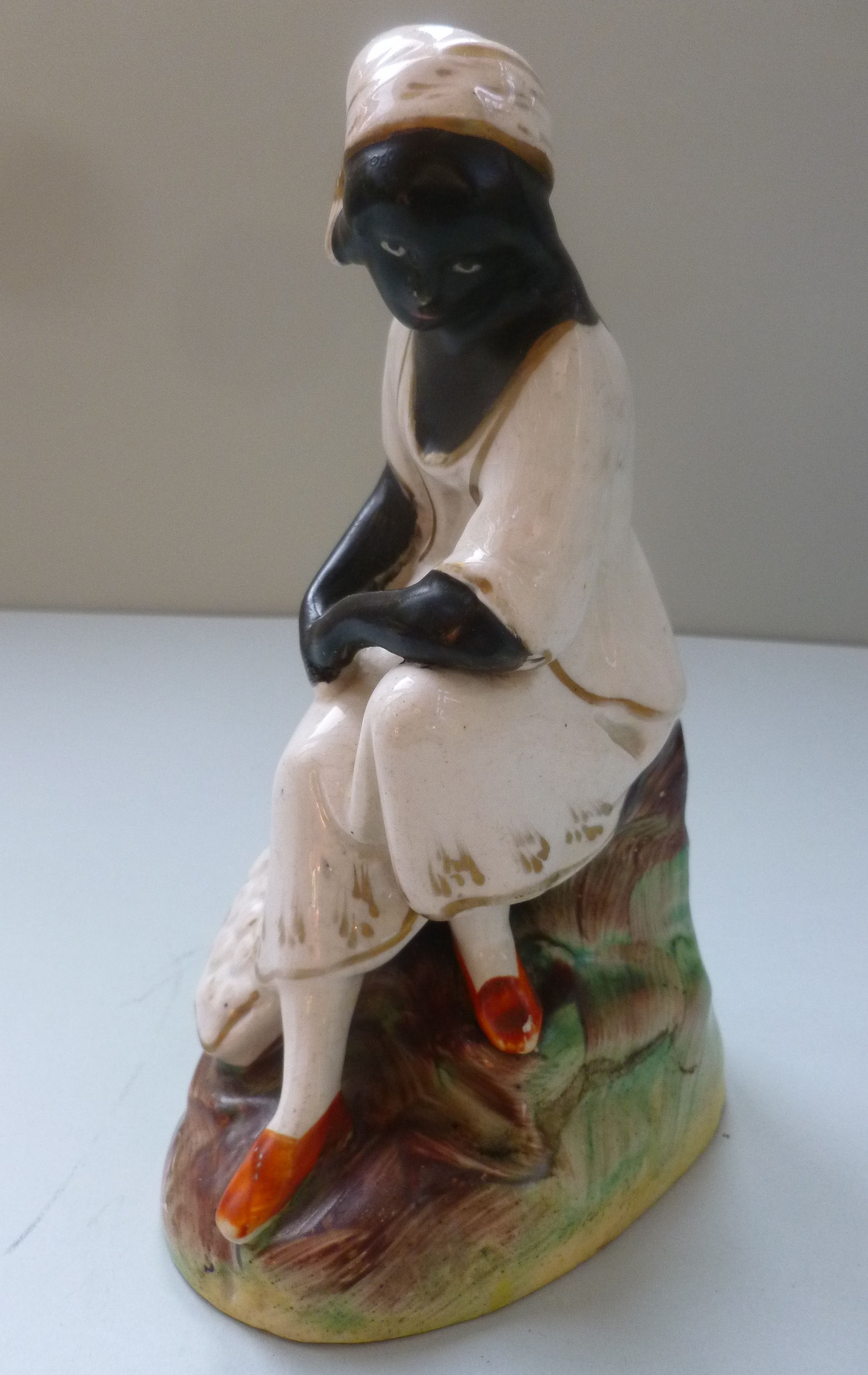 UNUSUAL 19THC. STAFFORDSHIRE PARR FIGURE AUNT CLOE