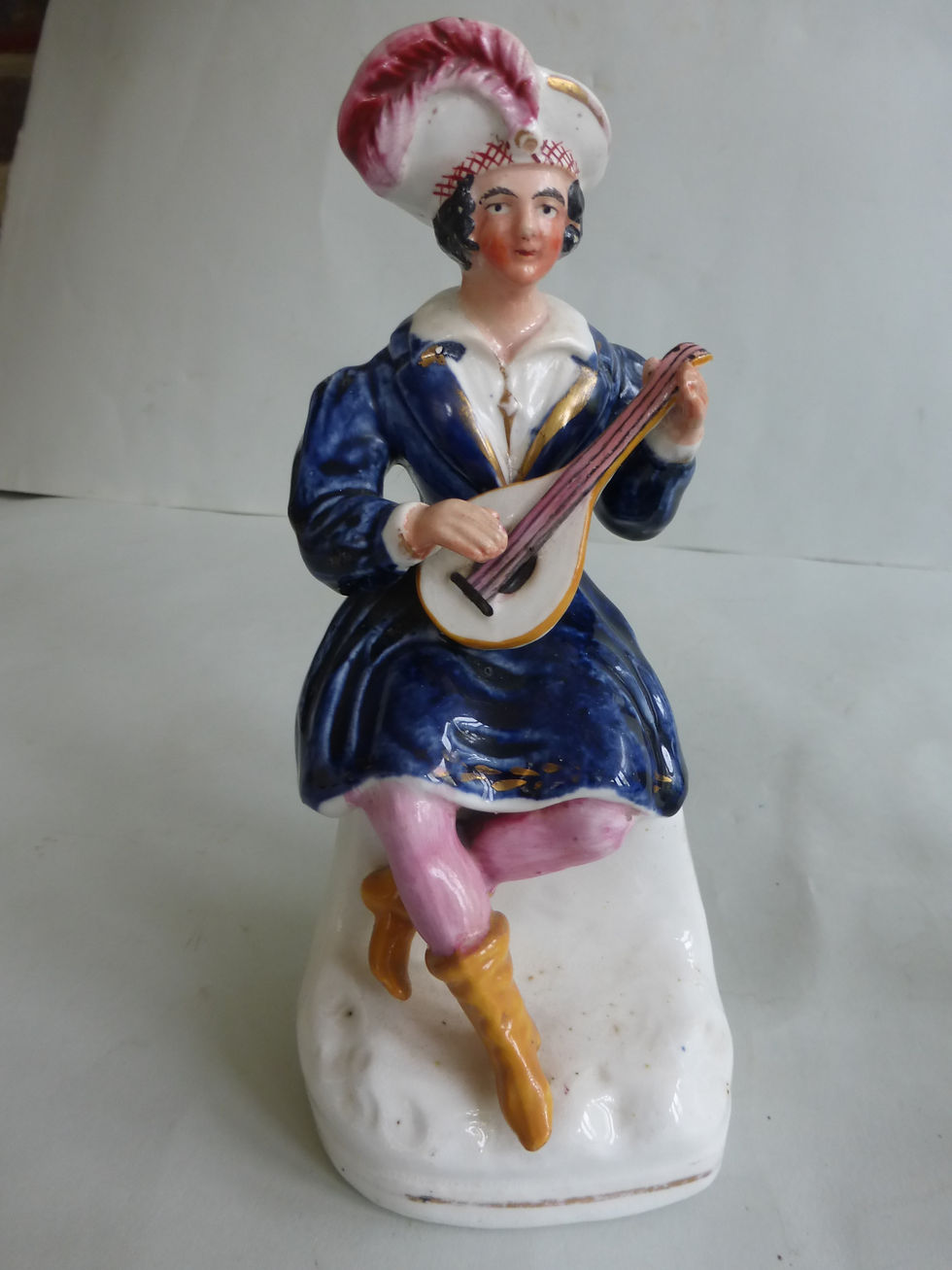 Thumbnail: PAIR 19THC PORCELLANOUS STAFFORDSHIRE OF MUSICIANS