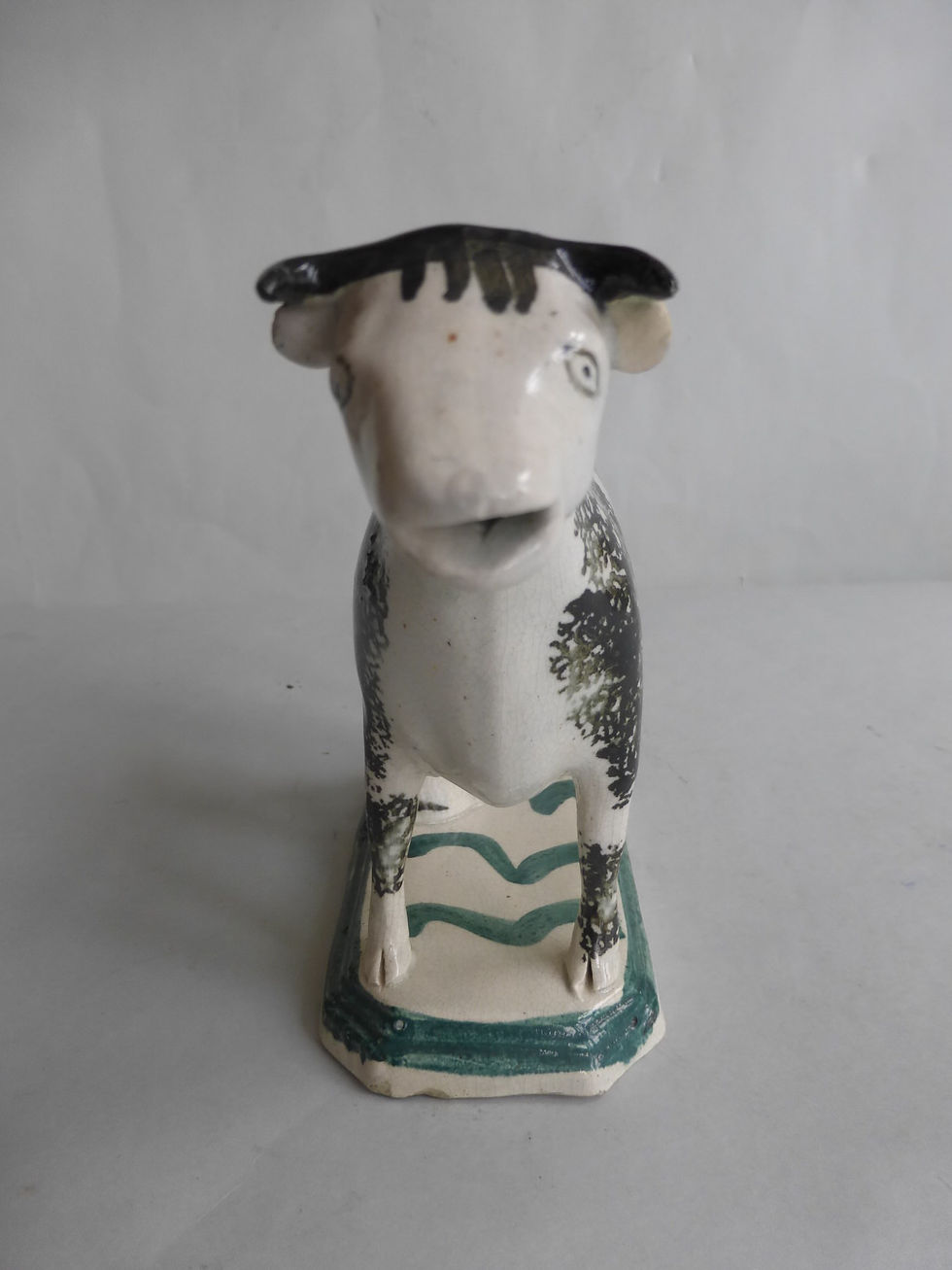 Thumbnail: Late 18thc/early 19thc.Staffordshire Pearlware Cow Creamer - Ref # 4616