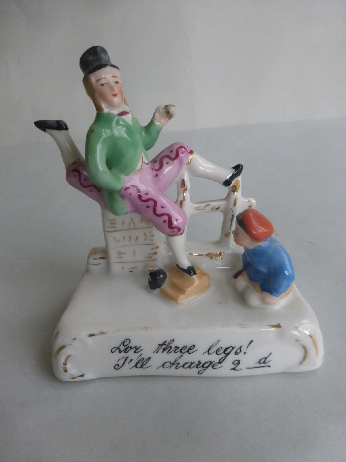 Late 19thc. Continental Fairing LOR THREE LEGS' I'LL CHARGE 2d. Ref # 4408