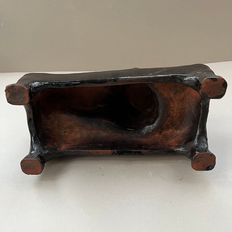 Thumbnail: Early 19thc. Staffordshire Earthenware Lion on Table Base Ref # 5043