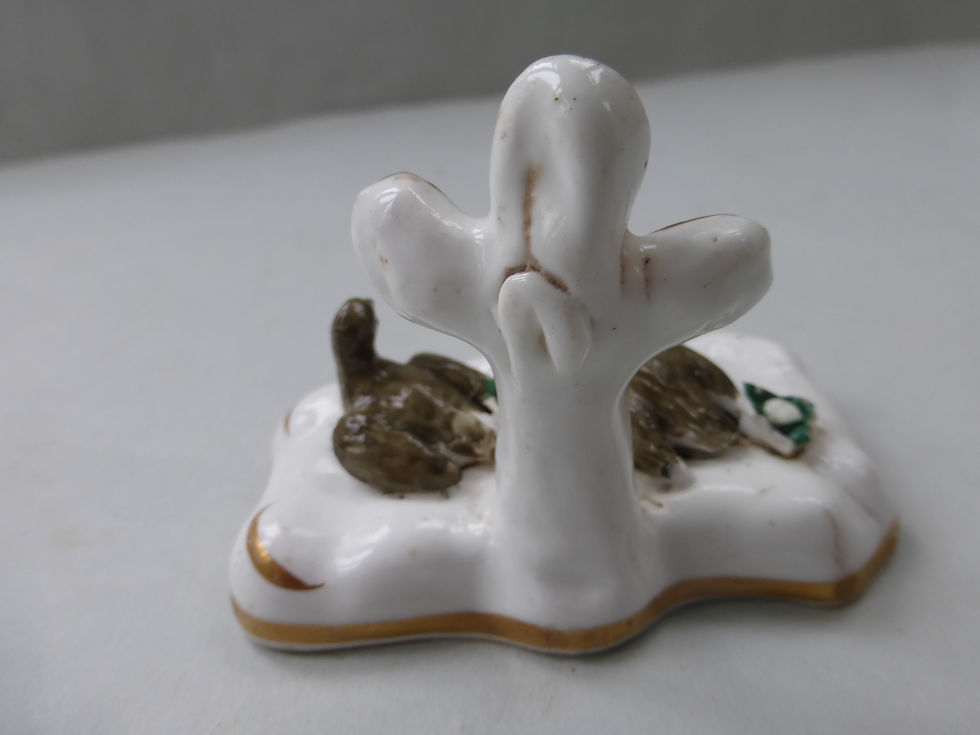 Thumbnail: RARE MINIATURE 19THC STAFFORDSHIRE OF 2 GROUSE