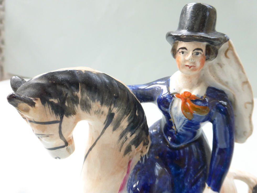 Thumbnail: 19THC. STAFFORDSHIRE OF QUEEN VICTORIA RIDING A HORSE C.1845