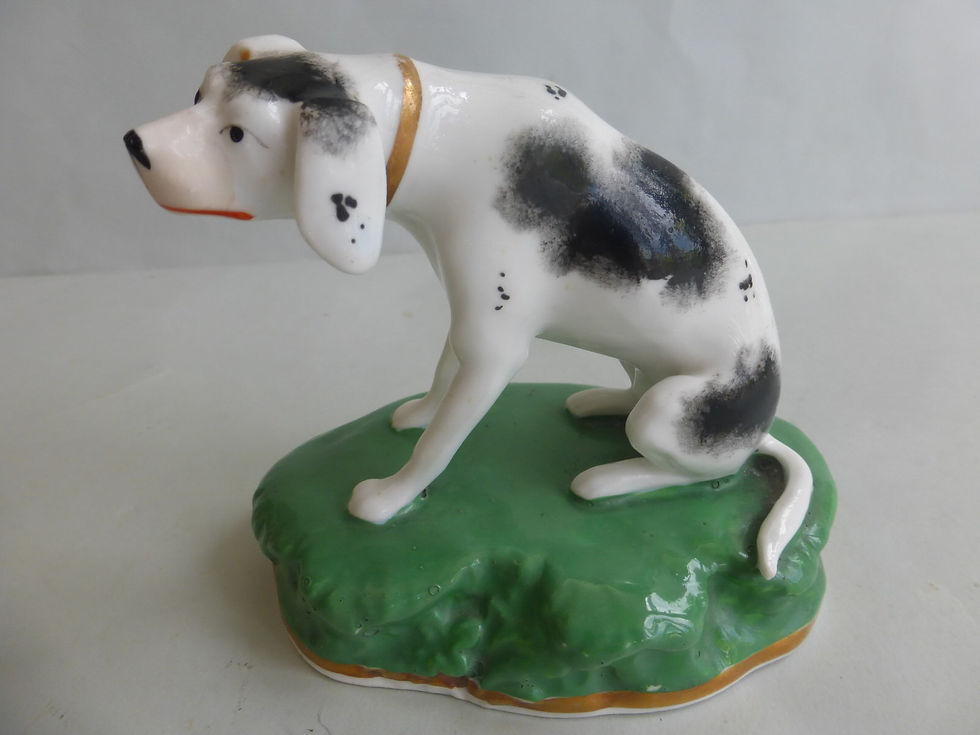 19THc Staffordshire Porcelain Model of Hound c.1830-40 - Ref # 4805