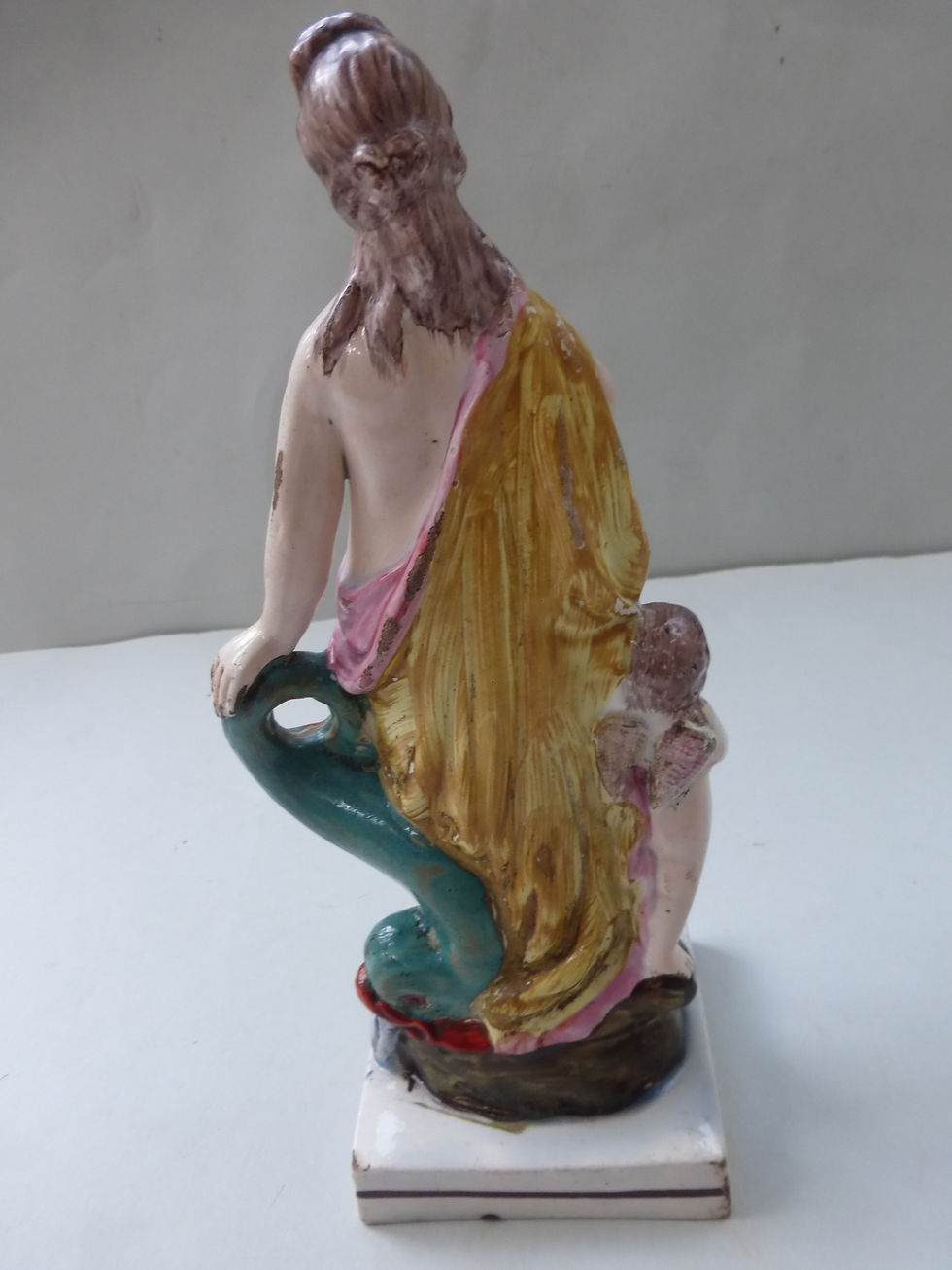 Thumbnail: 19THC STAFFORDSHIRE PEARLWARE SQUARE BASED FIGURE