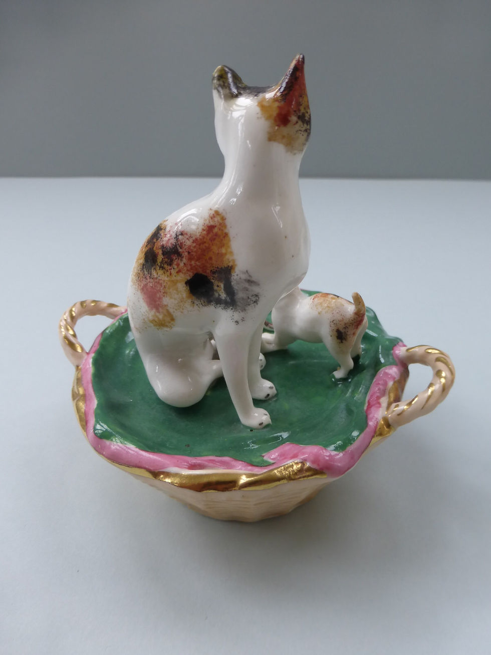 Thumbnail: SUPERB 19THC. STAFFORDSHIRE CAT AND KITTEN GROUP
