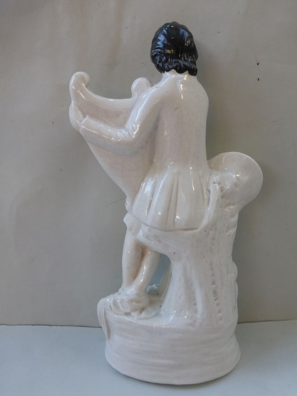 Thumbnail: 19TH CENTURY STAFFORDSHIRE OF MAN PLAYING A HARP