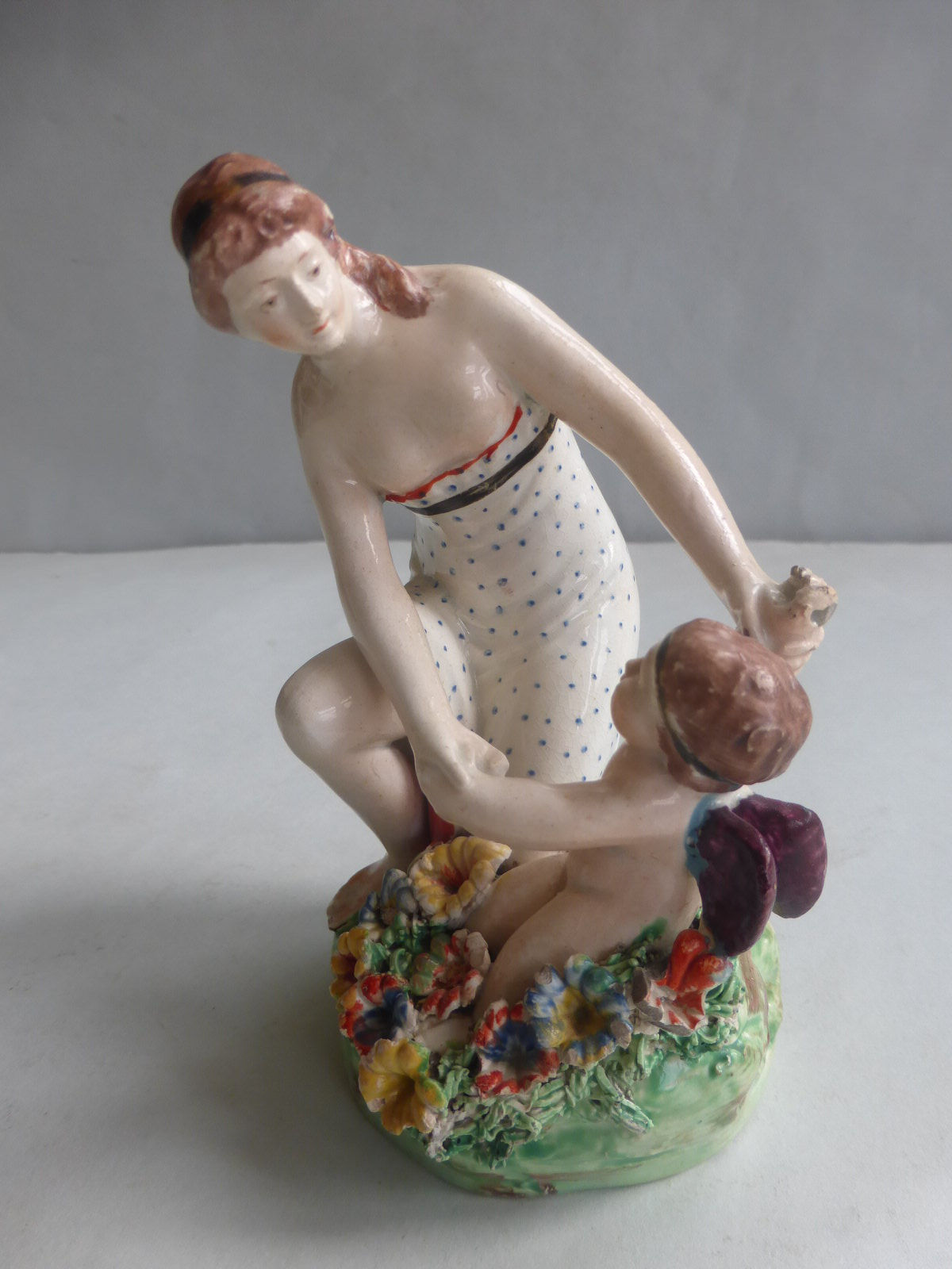 Early 19thc. Pearlware Staffordshire Venus & Cupid - Ref # 4747