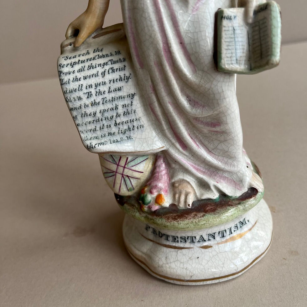 Thumbnail: 19thc. Staffordshire figure titled PROTESTANTISM Ref # 4924