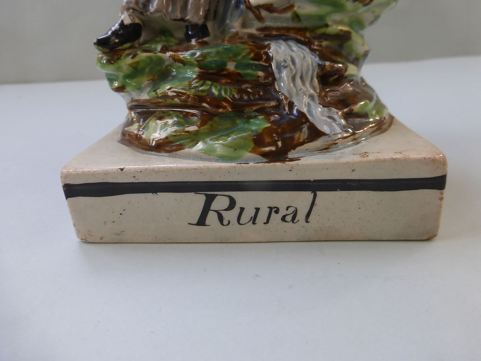 Thumbnail: 19THC. STAFFORDSHIRE PEARLWARE TITLED RURAL
