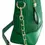 Miniatura: Bolsa verde com nervuras e alça regulável com correntes