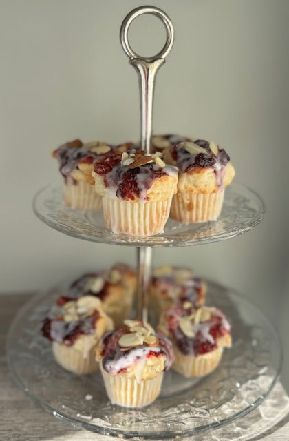 Raspberry Almond Mini Muffins