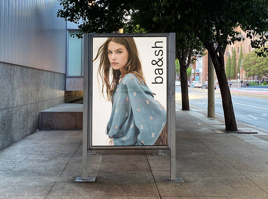 BA&SH Screen Display Sidewalk Ad