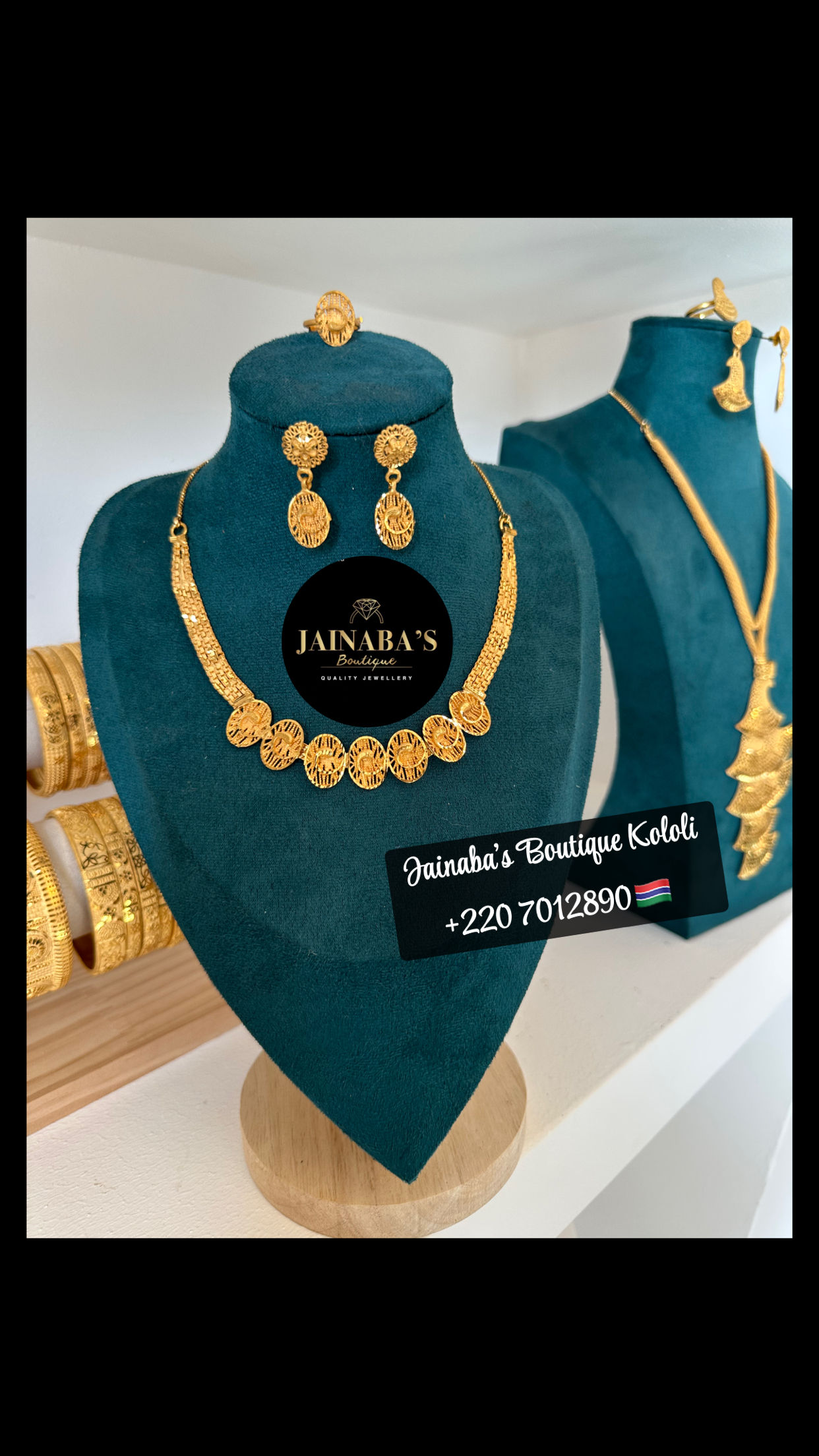 Real Gold Replica Necklace set