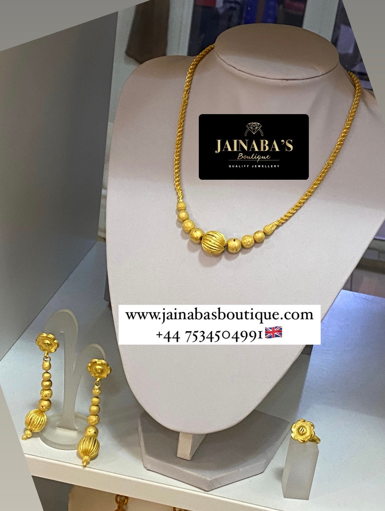 Gold Plated Bull Necklace set