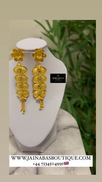 Miniaturebillede: Gold Plated Drop tassel Earrings only