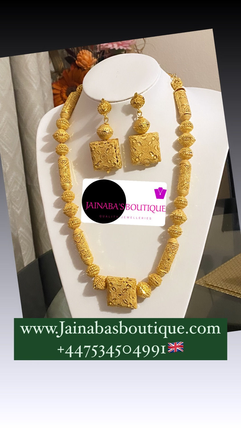 Pikkukuva: Gold long Necklace Set only 