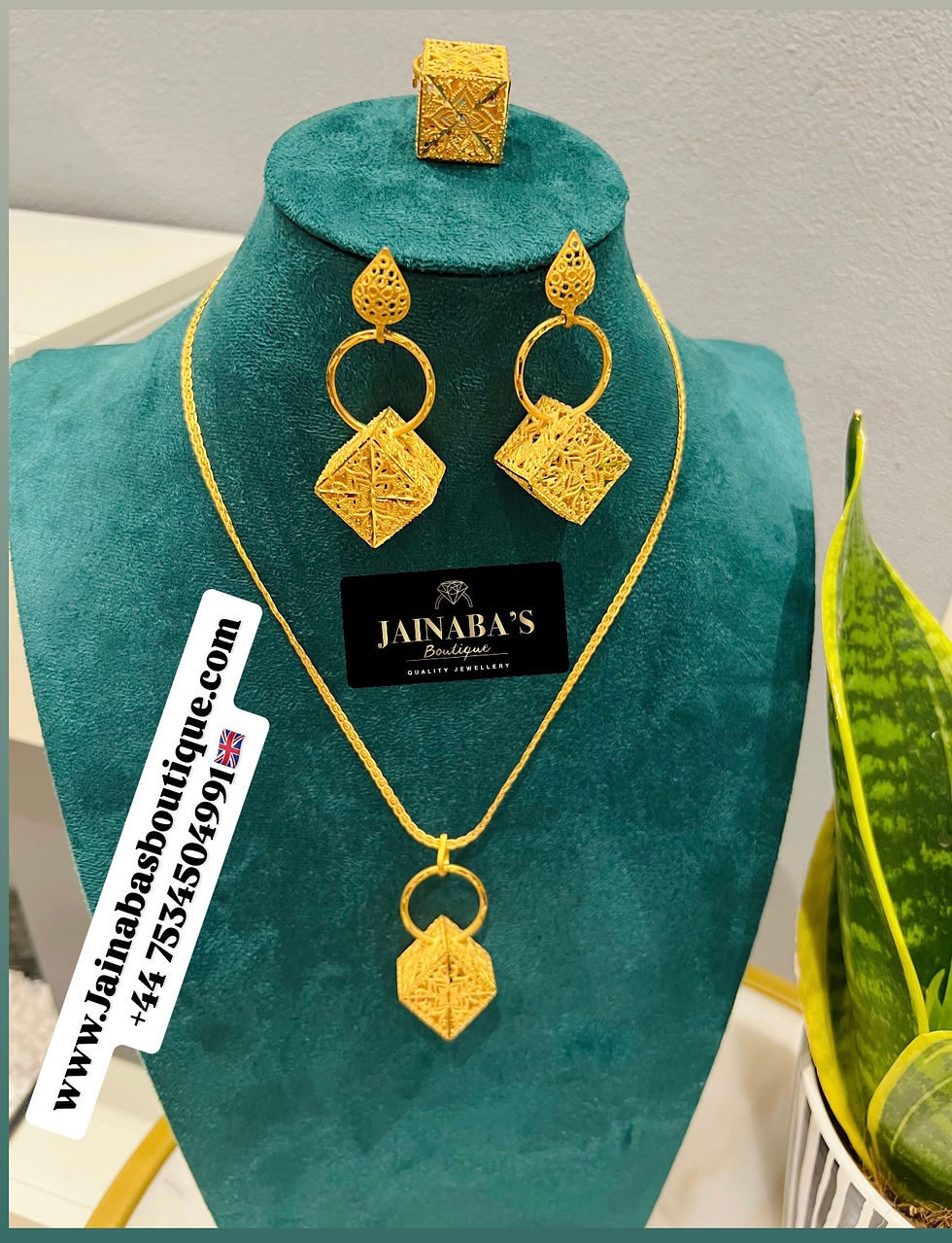 Thumbnail: Gold Plated  Pendant Necklace set