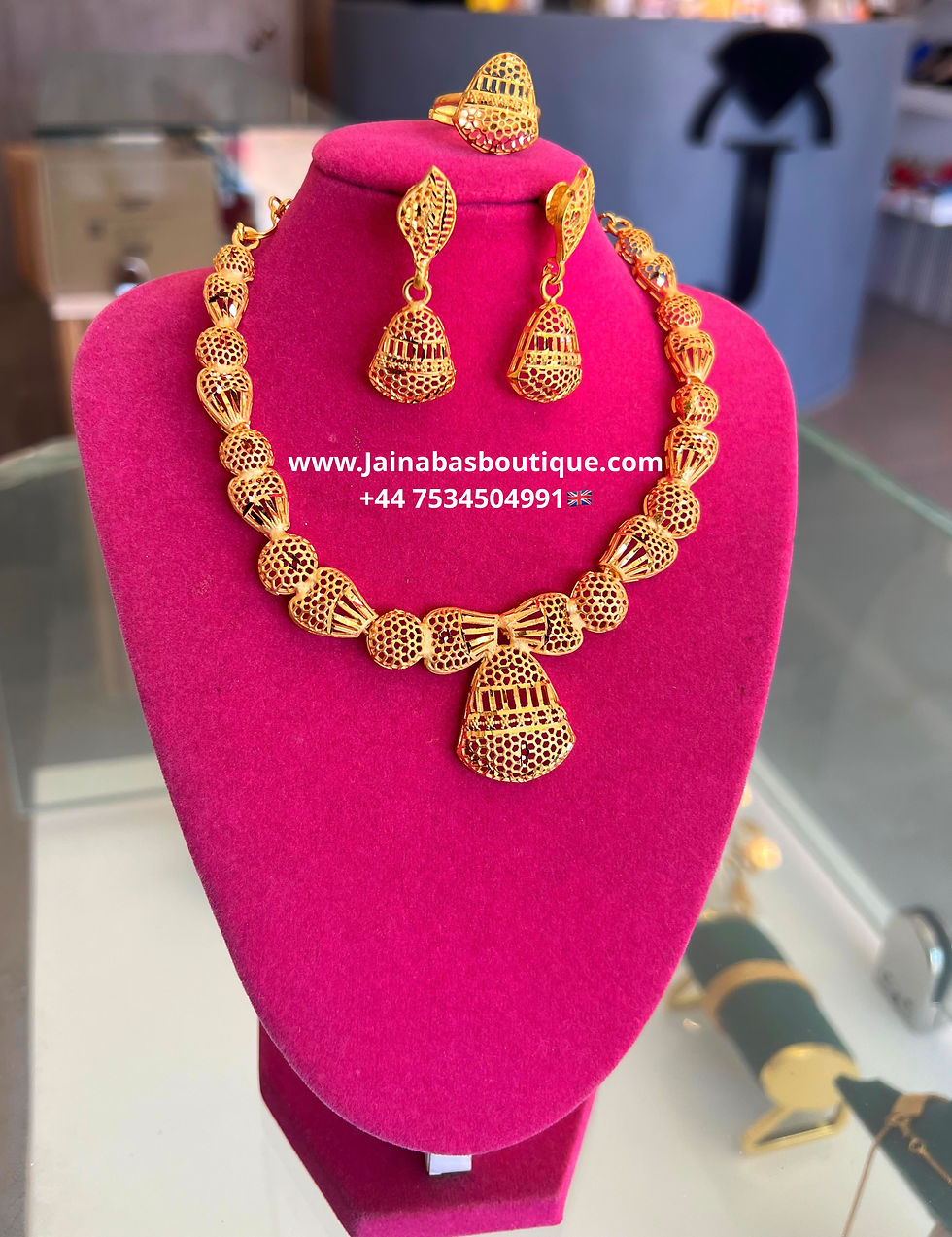 Miniatura: Gold Plated Bridal Necklace set 