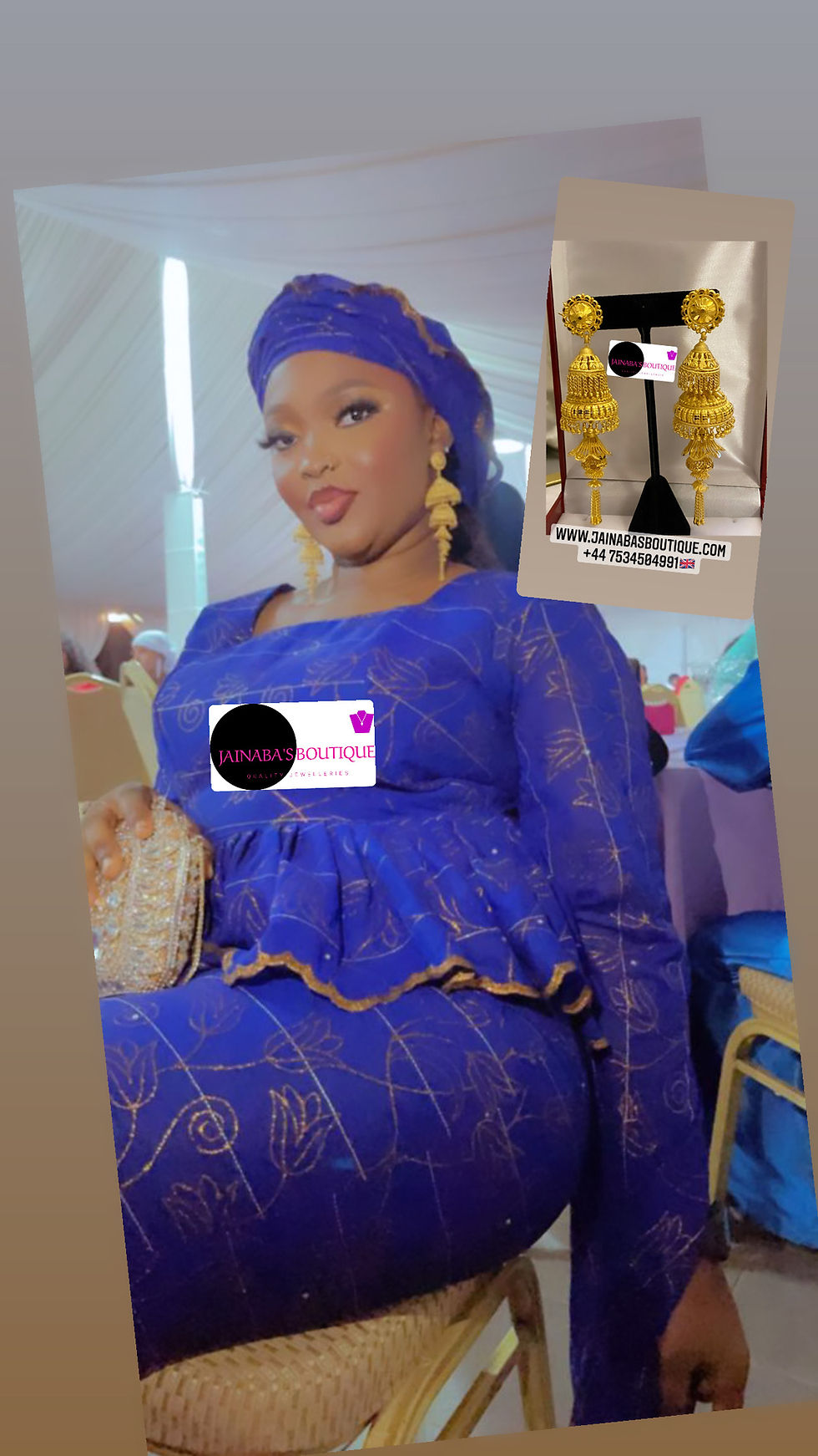 Miniaturebillede: Jhumka Gold Plated Drop Earrings