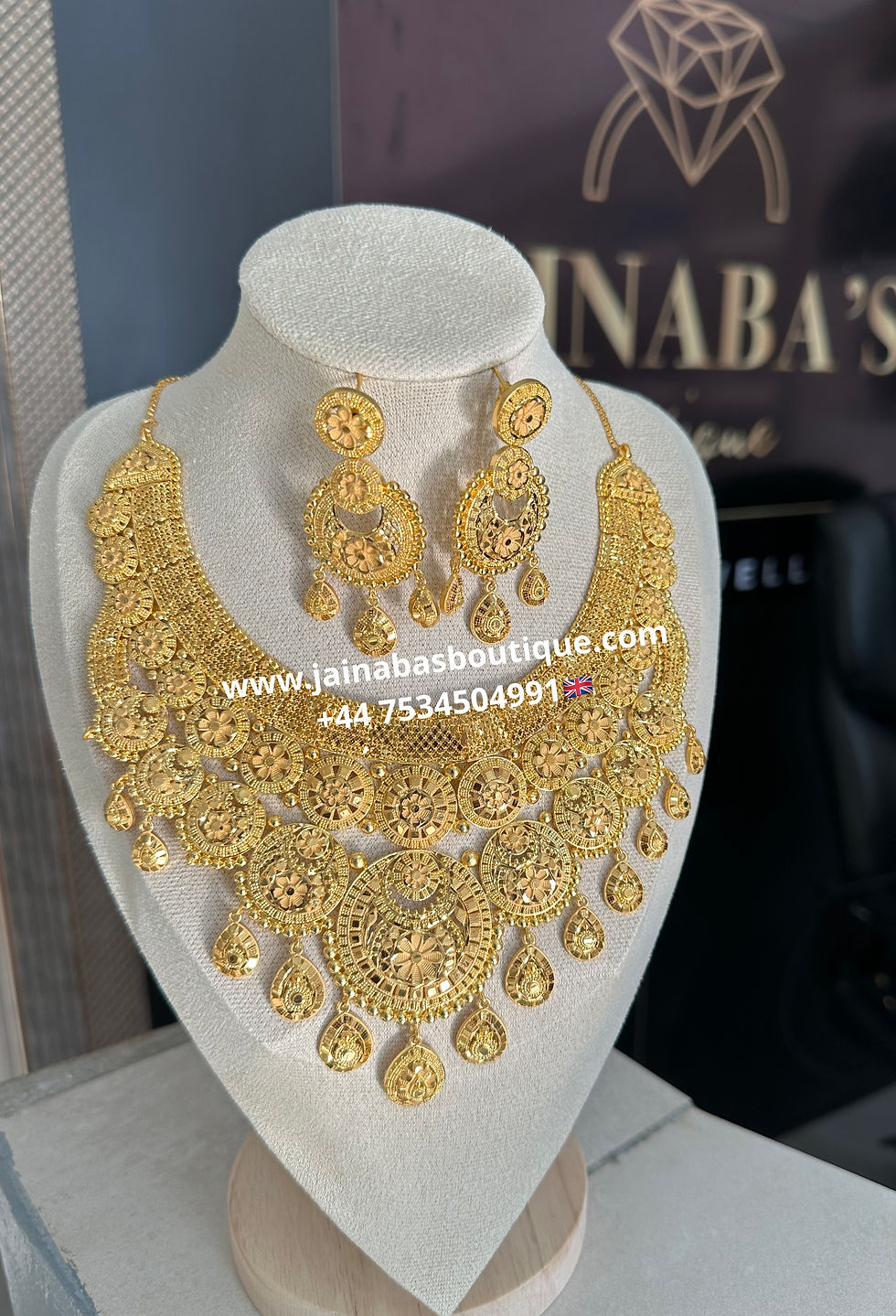 Miniaturebillede: Real Gold Replica Necklace set