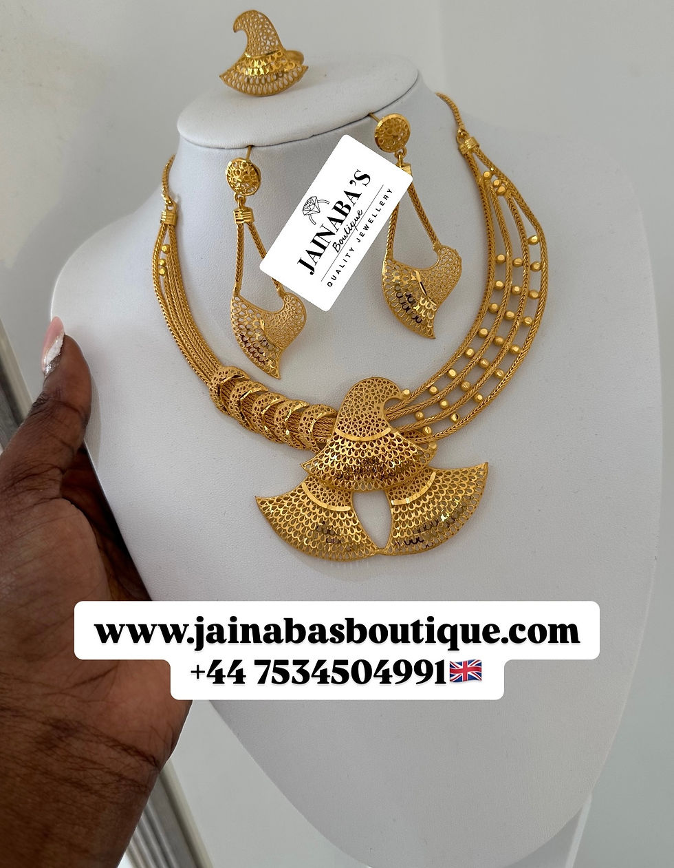 Real Gold Replica Necklace Set