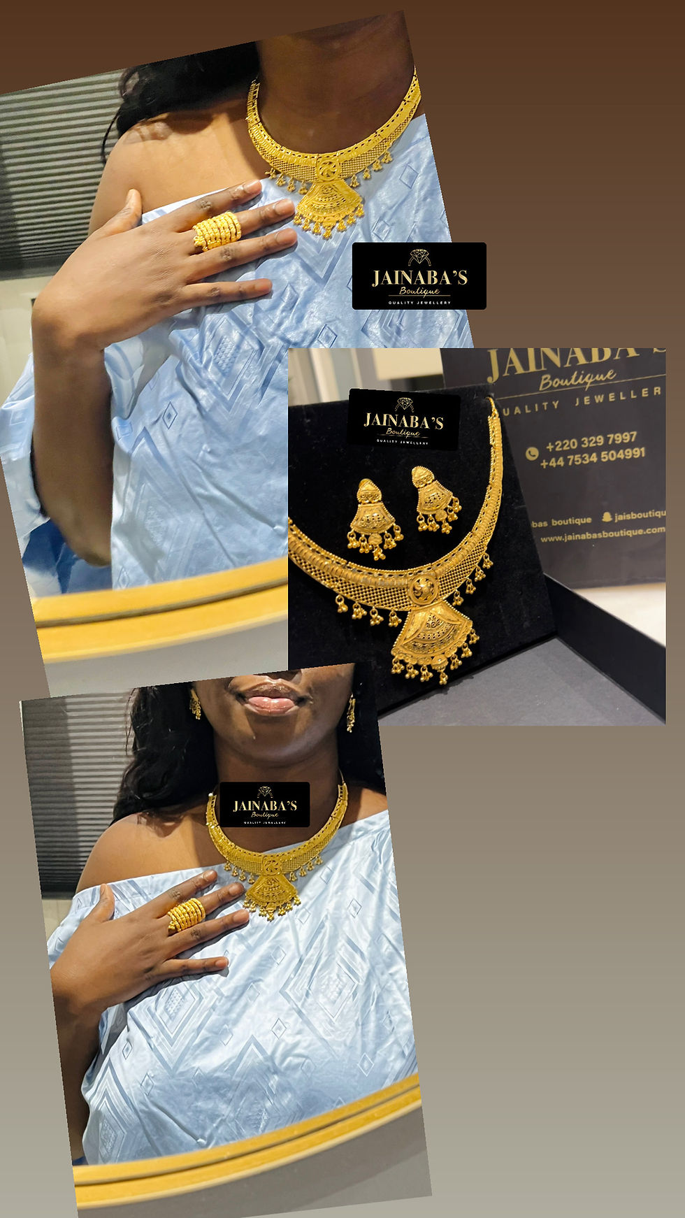 Miniaturbild: Real Gold Replica Necklace set