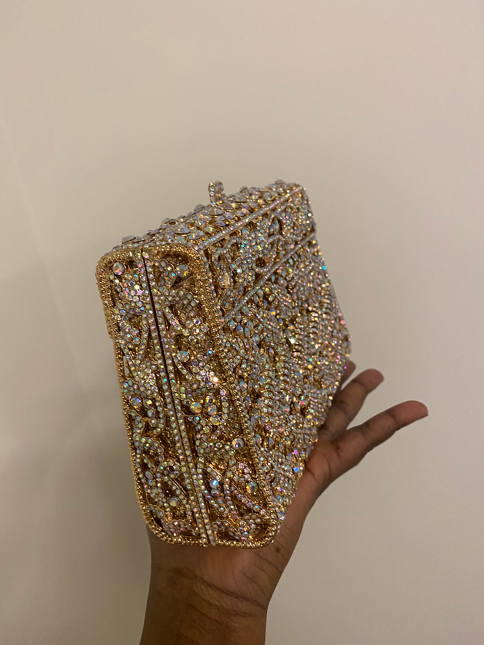 Miniature : Silver/Gold Rhinestone Gold Bag