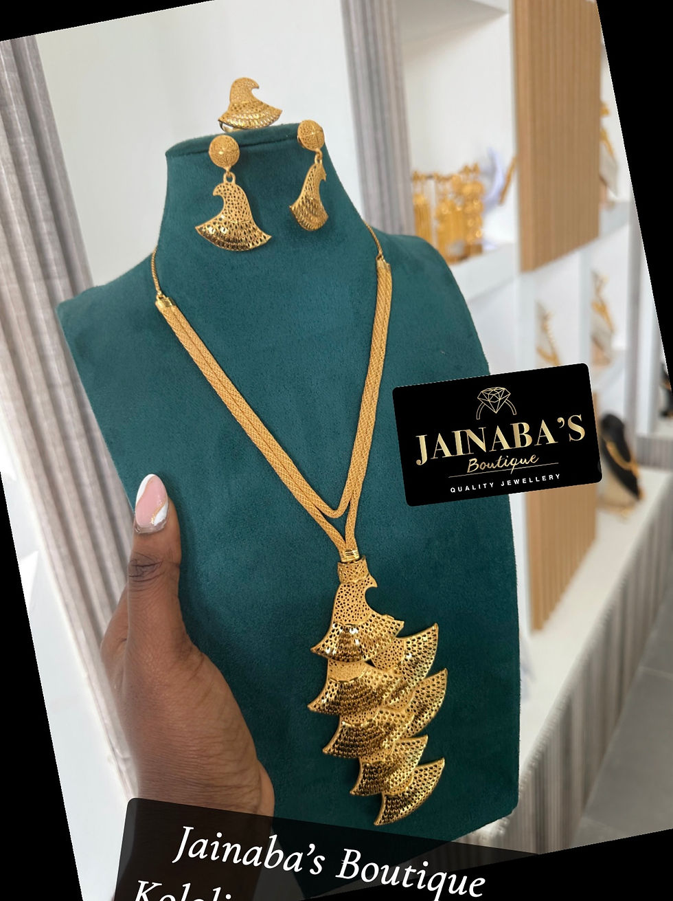 Miniaturebillede: New Gold Plated Long Necklace set