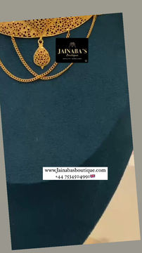 Thumbnail: Gold Plated Small Choker Necklace set
