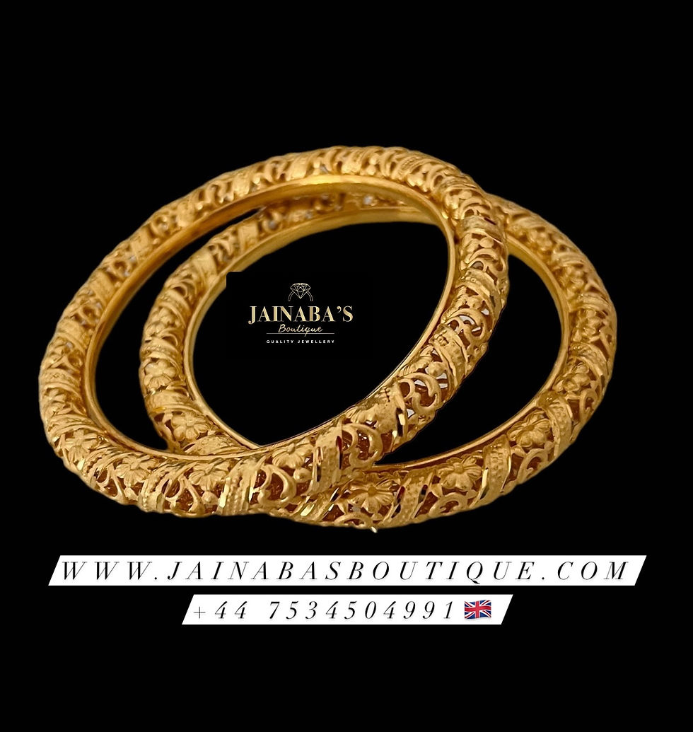 Thumbnail: New Design Round Gold Plated Bangles