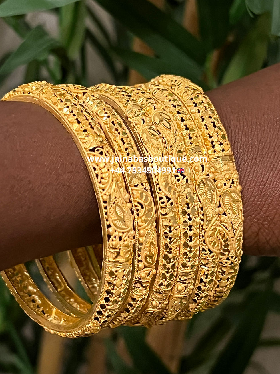 Thumbnail: Gold Bangles - Set of 3