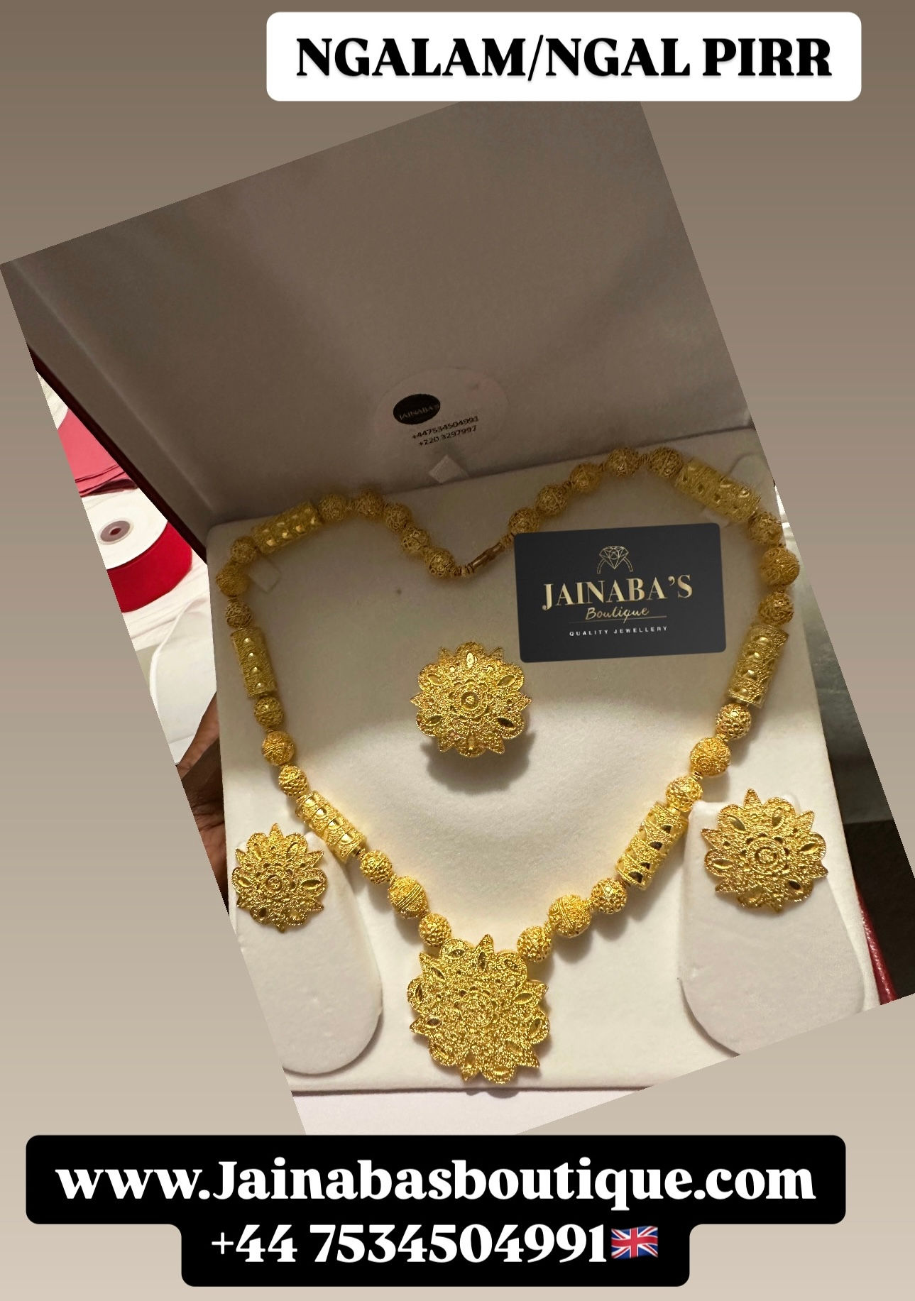 Ngal Pirr Gold Necklace Set only