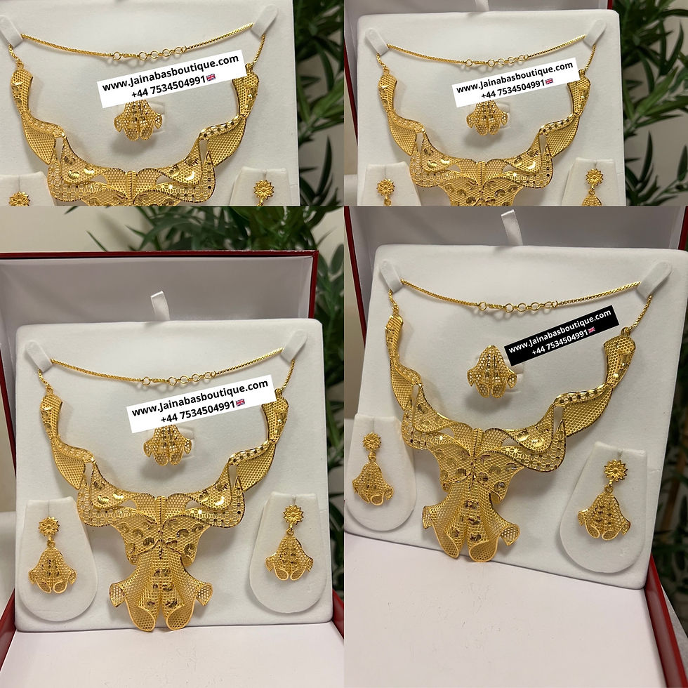 Thumbnail: Gold Plated Statement Necklace set