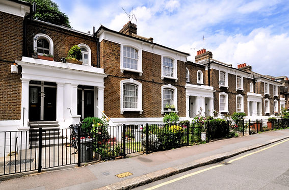 London street of typical small 19th cent