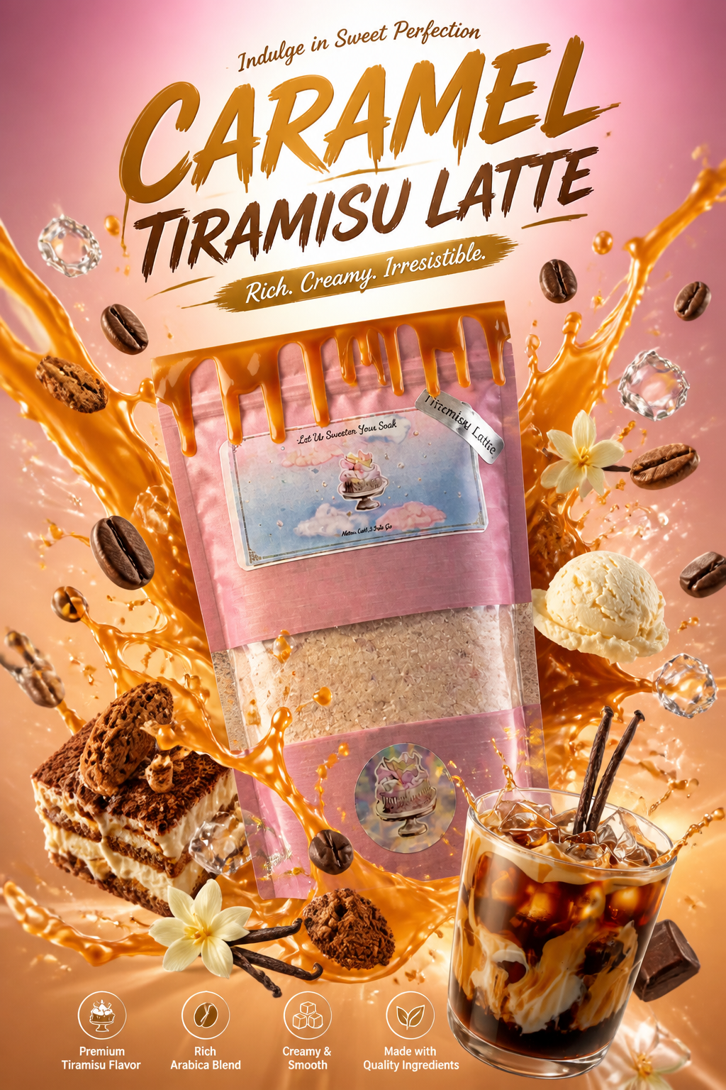 Caramel Tiramisu Latte Ice Cream