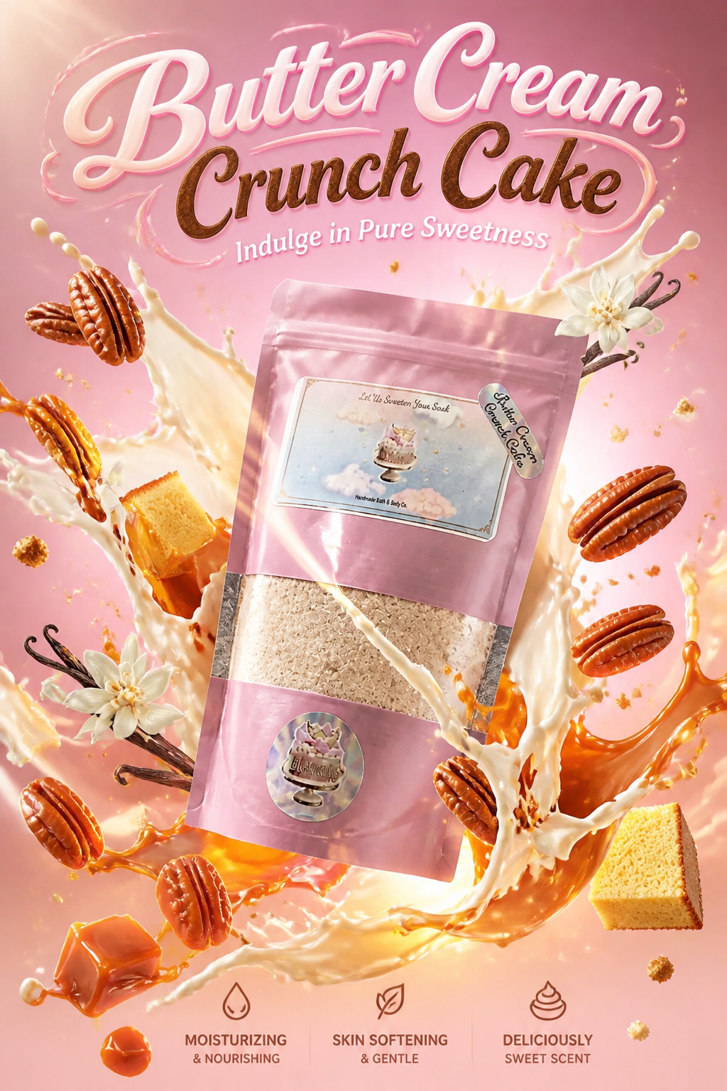 Butter Cream Crunch Cake | The Confectionery Luxury Bath Soak