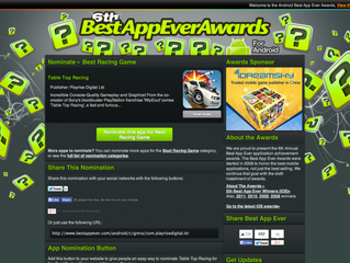 Vote for Table Top Racing in the 'Best App Ever Awards'!