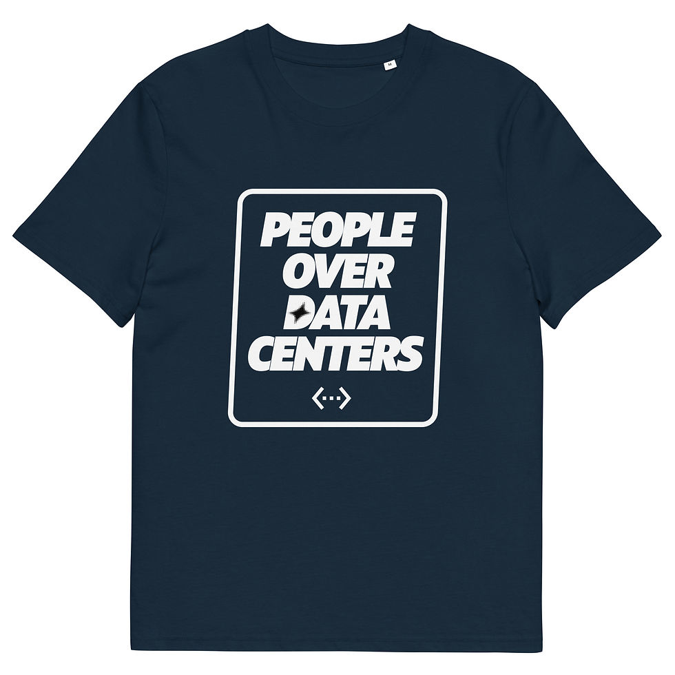 Thumbnail: People Over Data Centers by EEARTS Unisex Organic Cotton T-Shirt