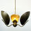 Thumbnail: Vintage Elegant Modern Solid Brass Curved Shaped 3 Arm Light Chandelier