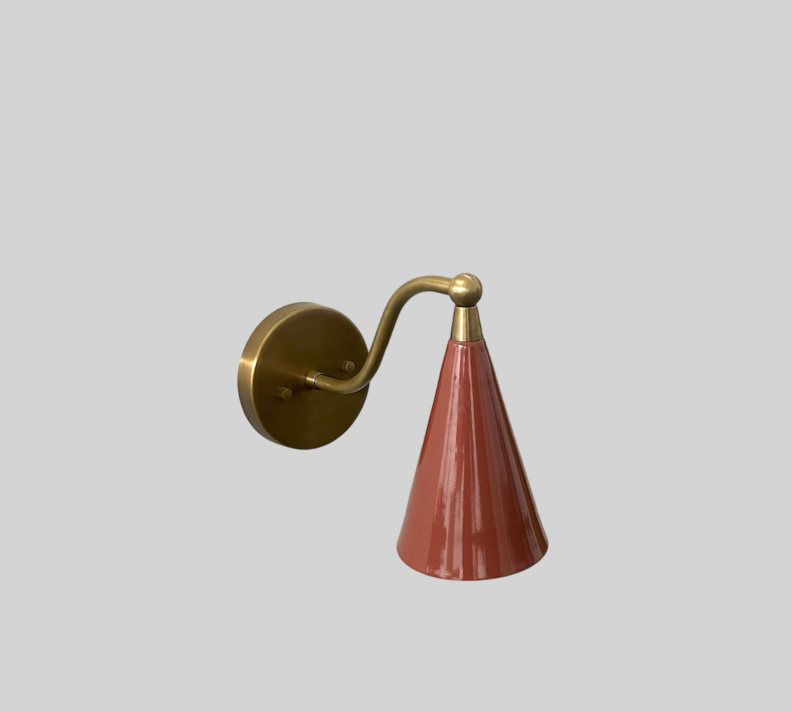 Mid century Brass Sconce Modern Wall Lamp Handmade