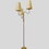 Thumbnail: Brass Three-Arm Lamp Mid Century Modern Wall Lamp | Brass Floor Sconce