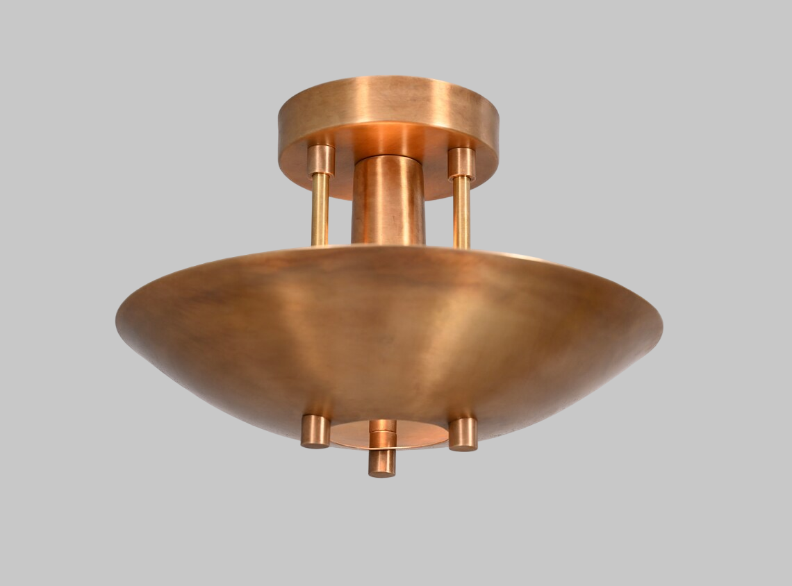 Light Mini Elegant Ceiling Flushmount light Modern Raw Brass Sputnik chandelier