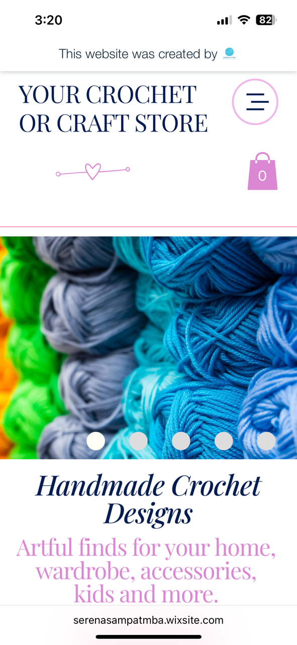 Thumbnail: Wix Website Template - Crochet or Crafts Online Store
