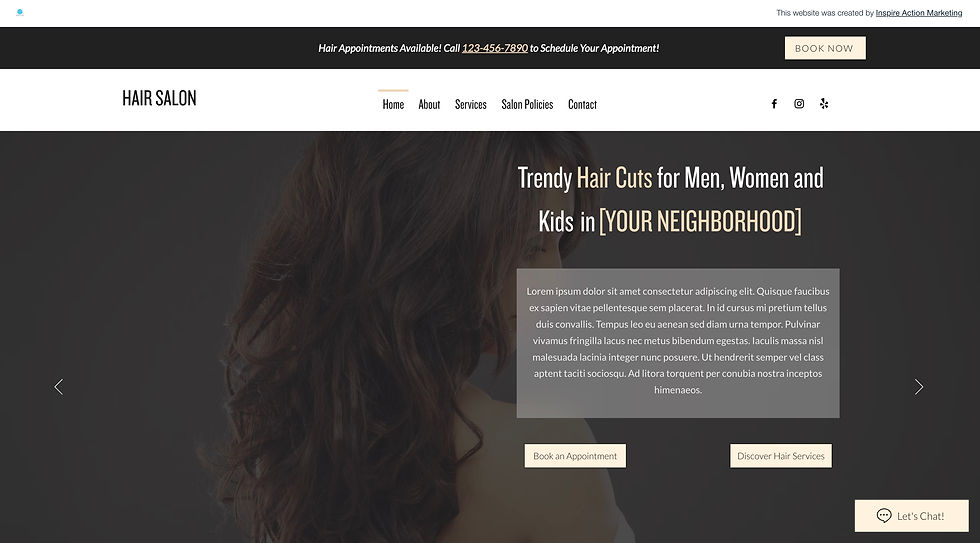 Thumbnail: Wix Website Template - Hair Salon Website Design