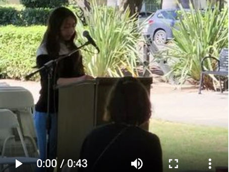 Heather Freligh, cardiac arrest survivor, speaking about how CPR saved her life and the importance of Assembly Bill 2887