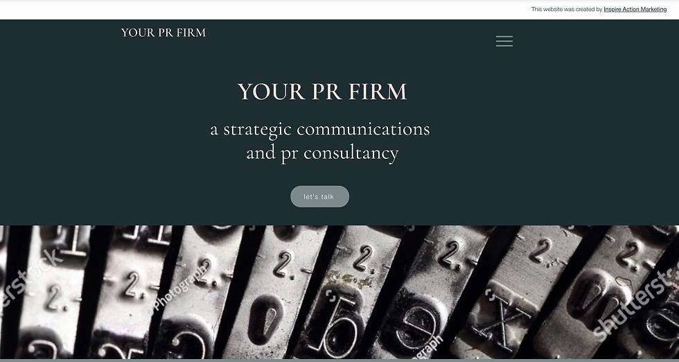 Wix Website Template - Public Relations/PR Firm - Website Design