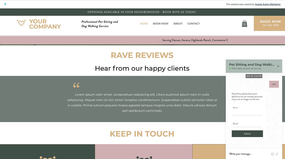 Thumbnail: Wix Website Template - Dog Walker or Pet Sitting Company