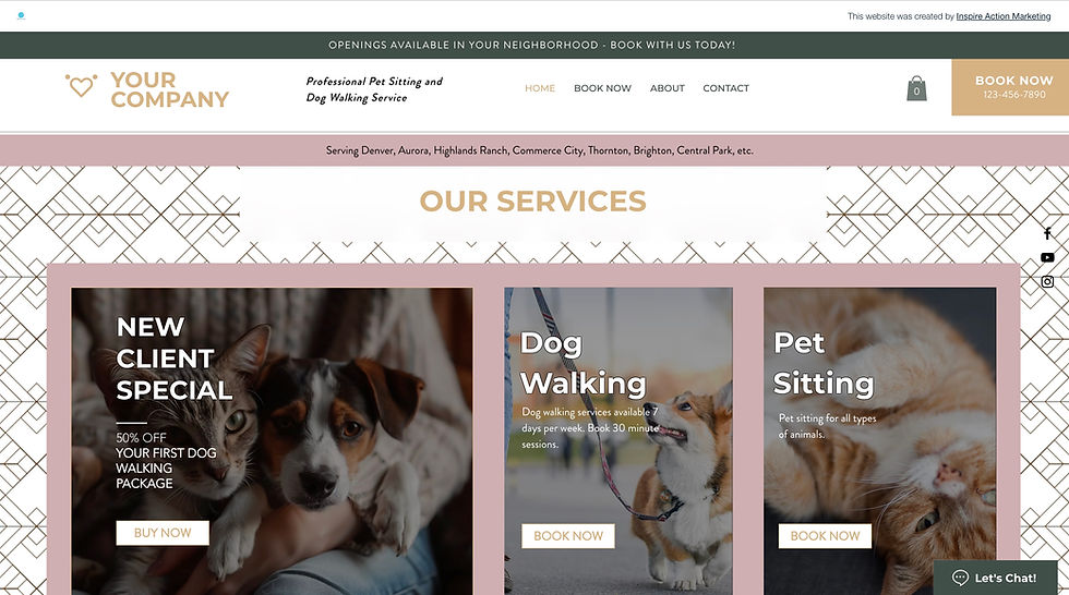 Thumbnail: Wix Website Template - Dog Walker or Pet Sitting Company