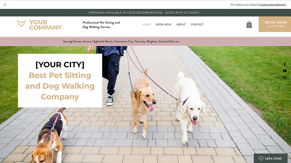 Thumbnail: Wix Website Template - Dog Walker or Pet Sitting Company